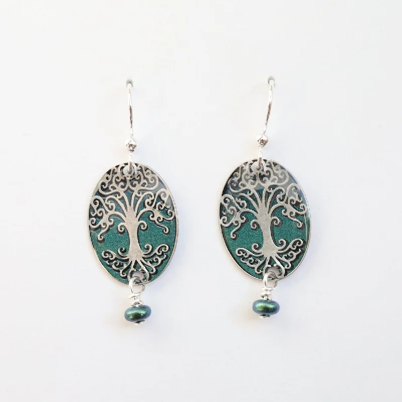 Women’s luxury diamond earrings-Tree of Life with Deep Roots Earrings