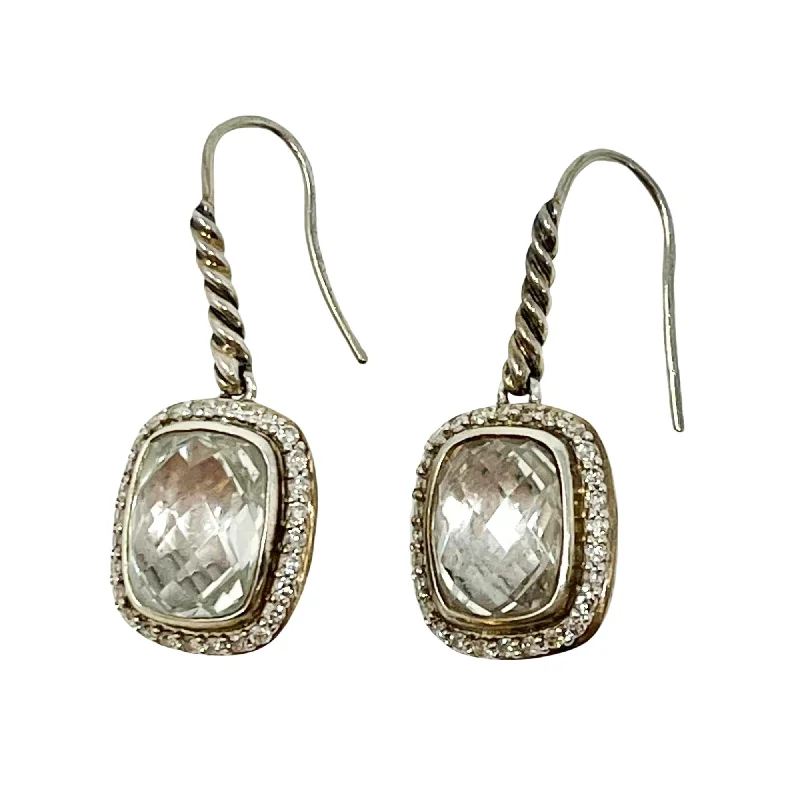 Women’s statement earrings-David Yurman Albion Prasiolite and Diamond Drop Earrings