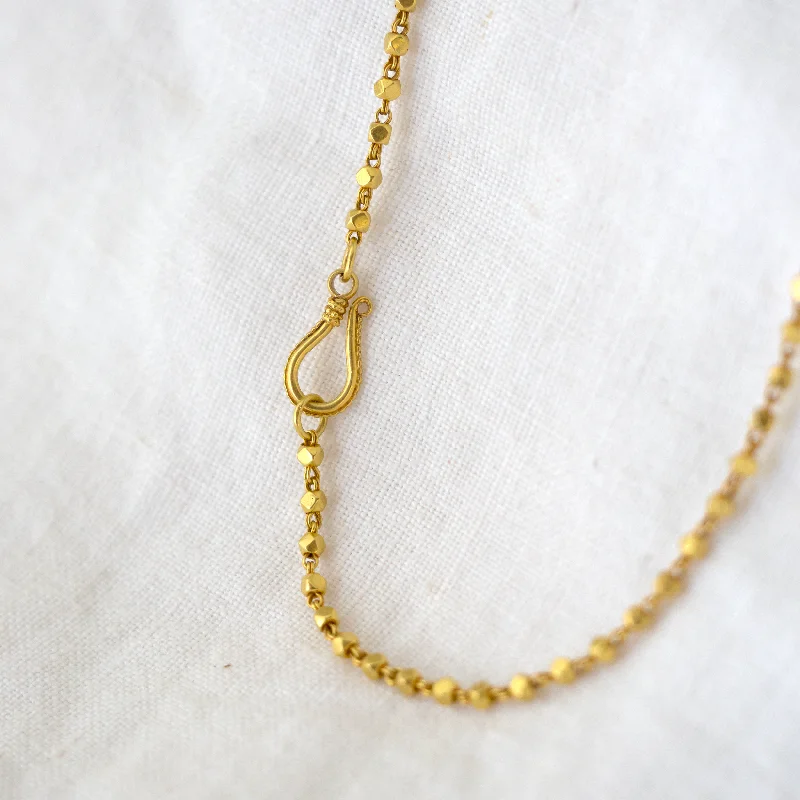 Women’s custom name necklace-18k Bead Necklace