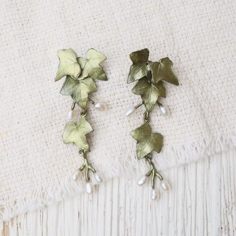 Women’s boho earrings-Ivy Statement Post Earrings