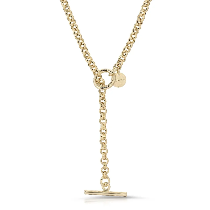 Women’s simple necklace-Micro Royal Rolo Chain Convertible Lariat