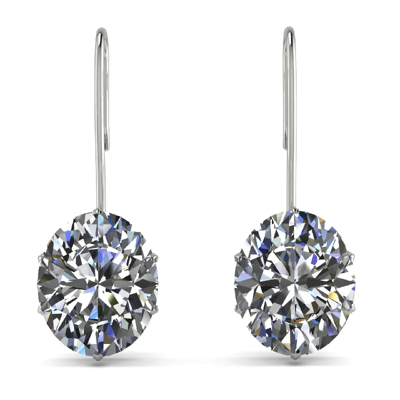 Women’s stud earrings-Oval Hidden Halo Diamond Earrings - Gemma No. 3