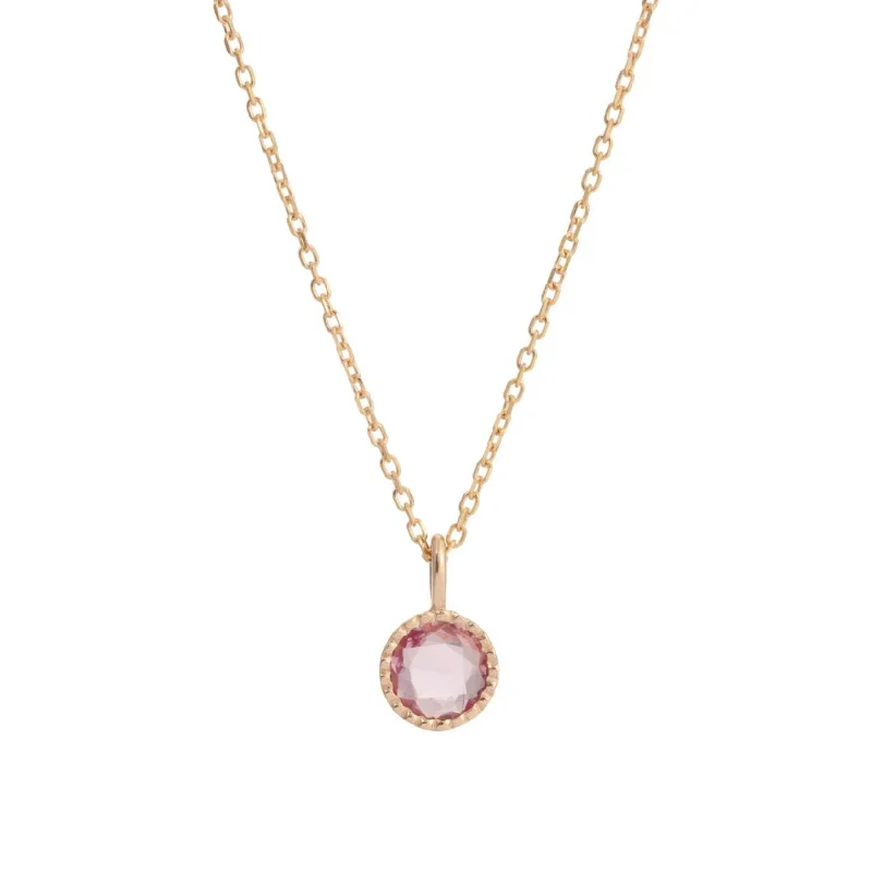 Women’s boho necklace-Pink Sapphire Aria Necklace