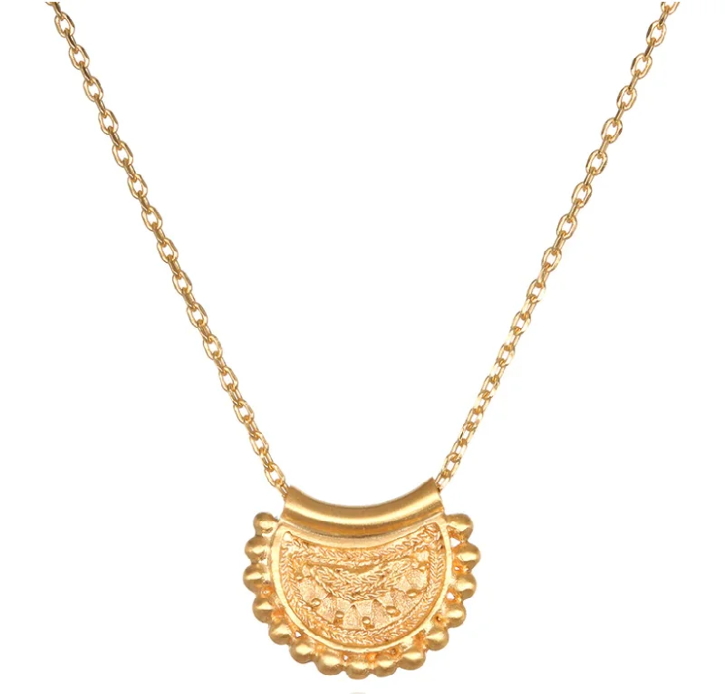 Women’s romantic necklace-GOLD MINI MANDALA NECKLACE