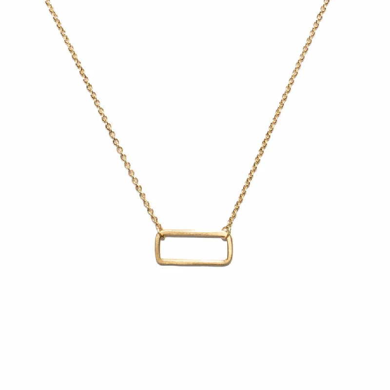 Women’s infinity necklace-<!--NK884-->mini rectangle necklace