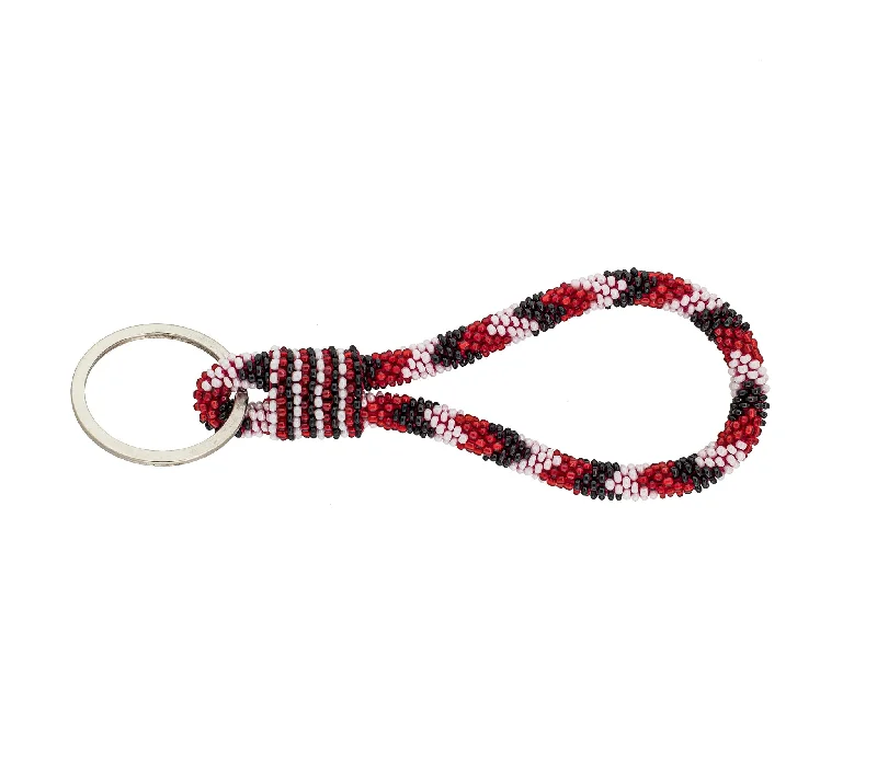 Women’s cross pendant necklace-Game Day Roll-On® Keychain <br> Game Day - Red, Black & White