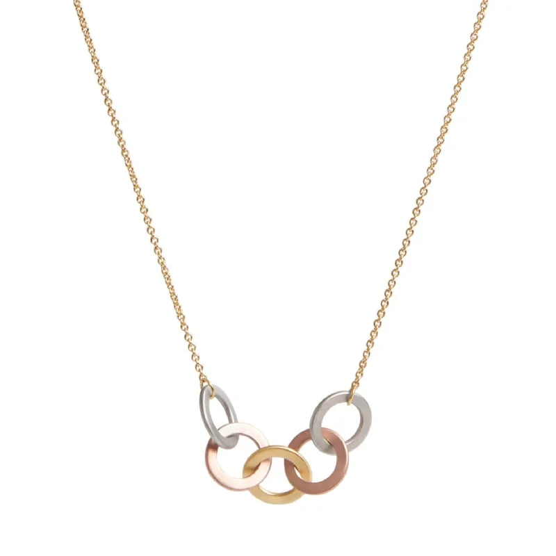 Women’s platinum necklace-<!--NK625--> five love knots necklace