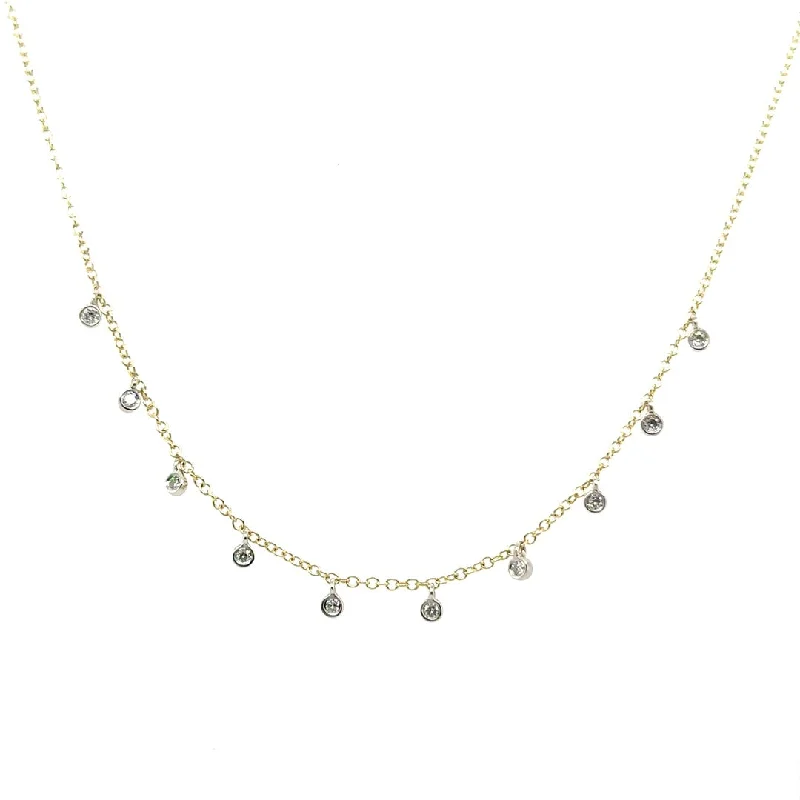 Women’s natural stone necklace-Mini Diamond Confetti Necklace