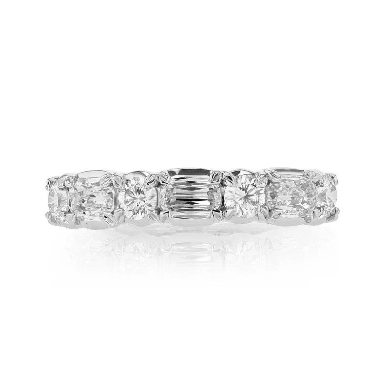 Women’s platinum diamond engagement ring-L'Amour Crisscut Diamond Band