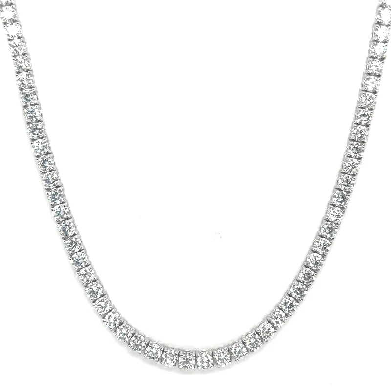 Women’s birthstone necklace-16 Pointer Diamond Tennis Necklace