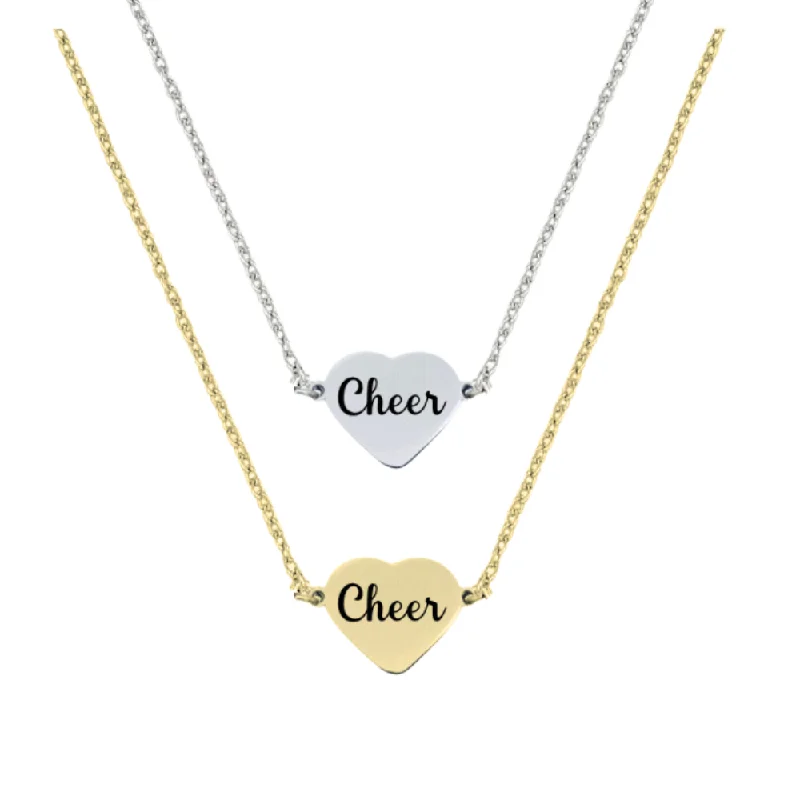 Women’s cross necklace-Cheer Connector Heart Necklace