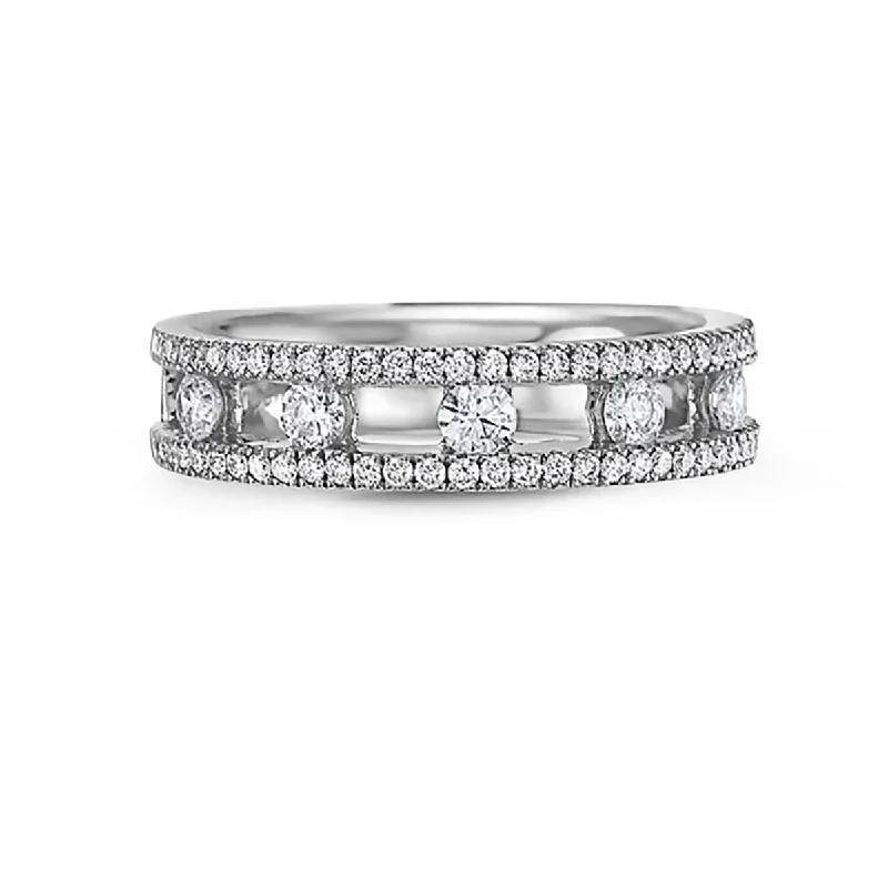 Women’s modern engagement ring-Diamond Air Ring