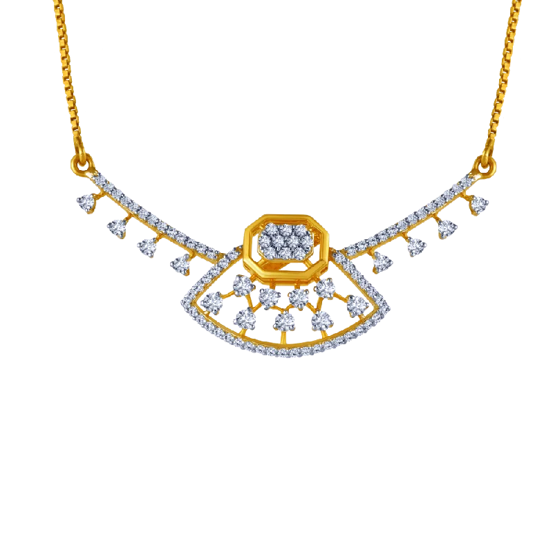 Women’s statement necklace-18k Stunning Piece Of Diamond Necklace