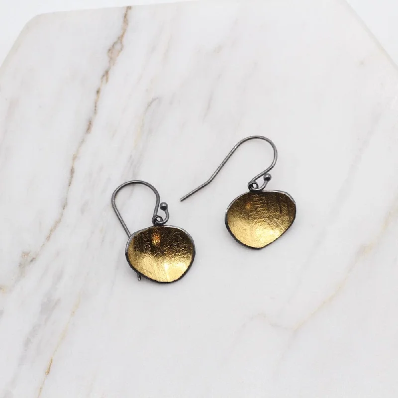 Women’s casual earrings-Bi-Metal Bean Earrings