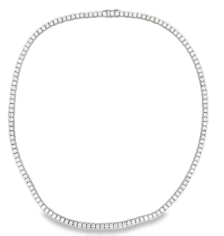 Women’s romantic necklace-LAB GROWN ROUND DIAMONDS 11.62CTW TENNIS NECKLACE