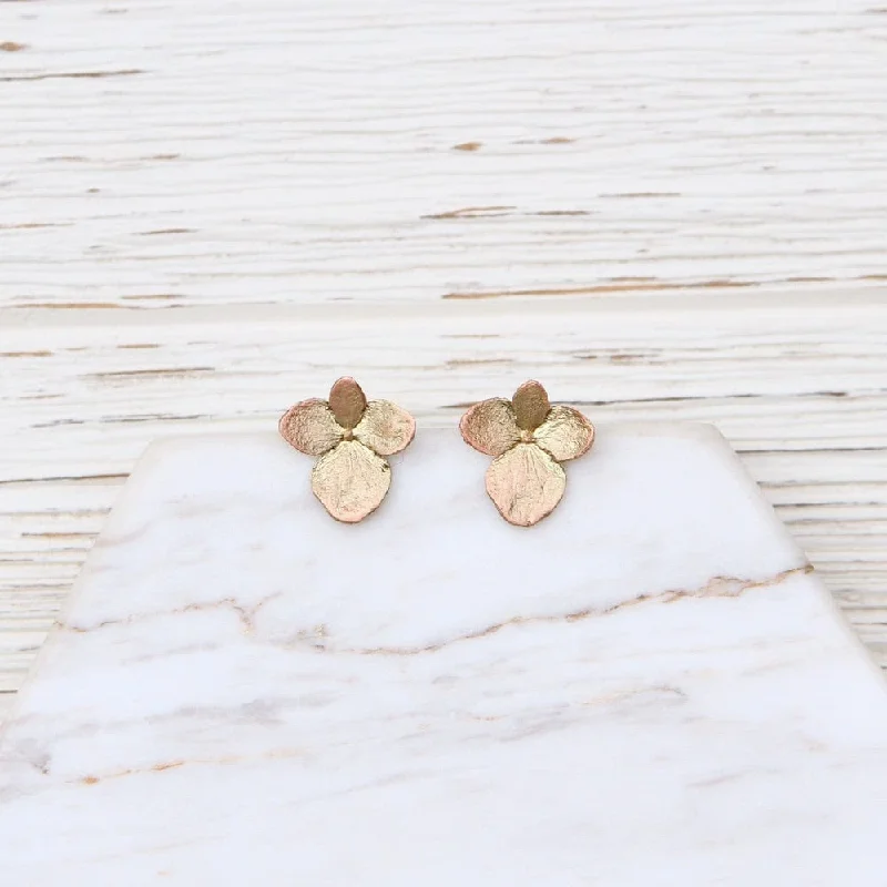 Women’s designer pearl earrings-Hydrangea Post Earrings