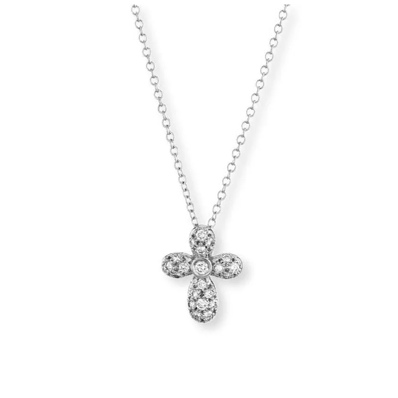 Women’s luxury diamond engagement ring-Dainty Diamond Cross