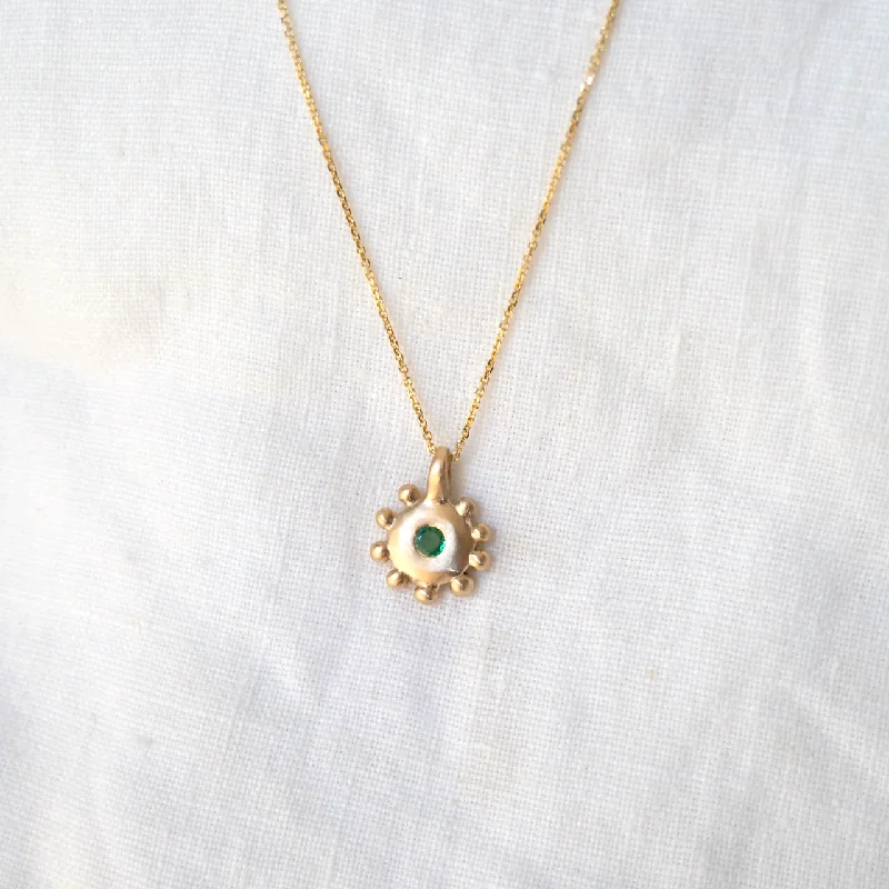 Women’s trendy necklace-Lumia Emerald Necklace