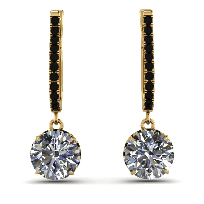 Women’s designer earrings-Diamond Dangle Earrings With Hidden Halo - Adaline No. 31