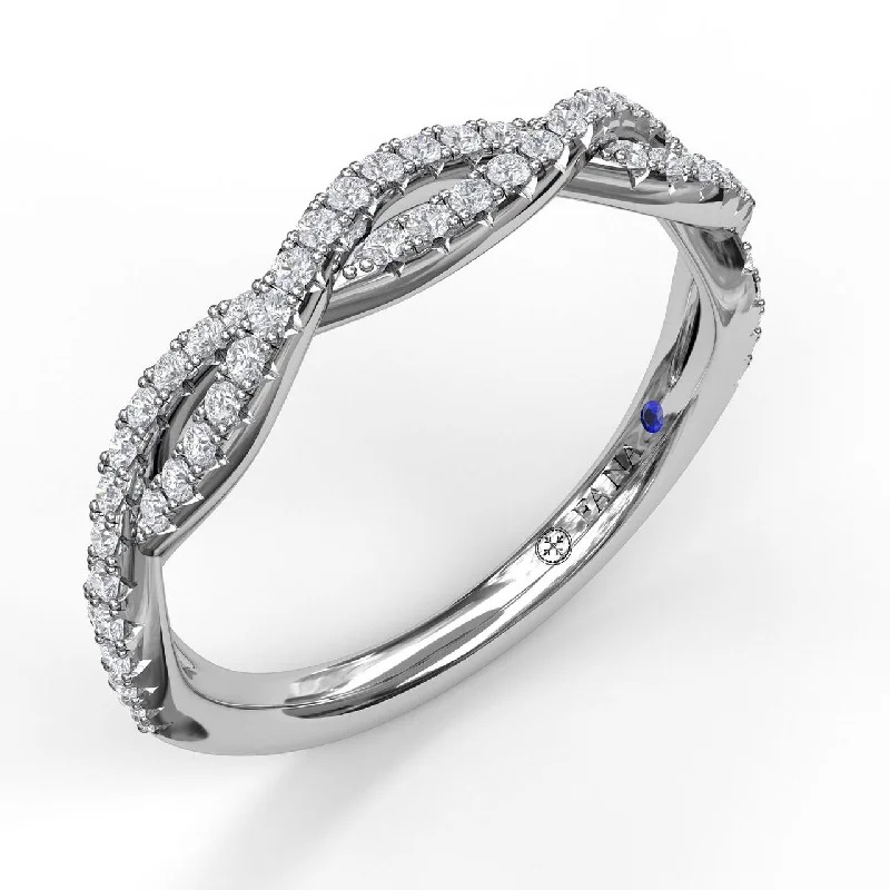 Women’s sparkling diamond engagement ring-FANA Diamond Twist Band W7149