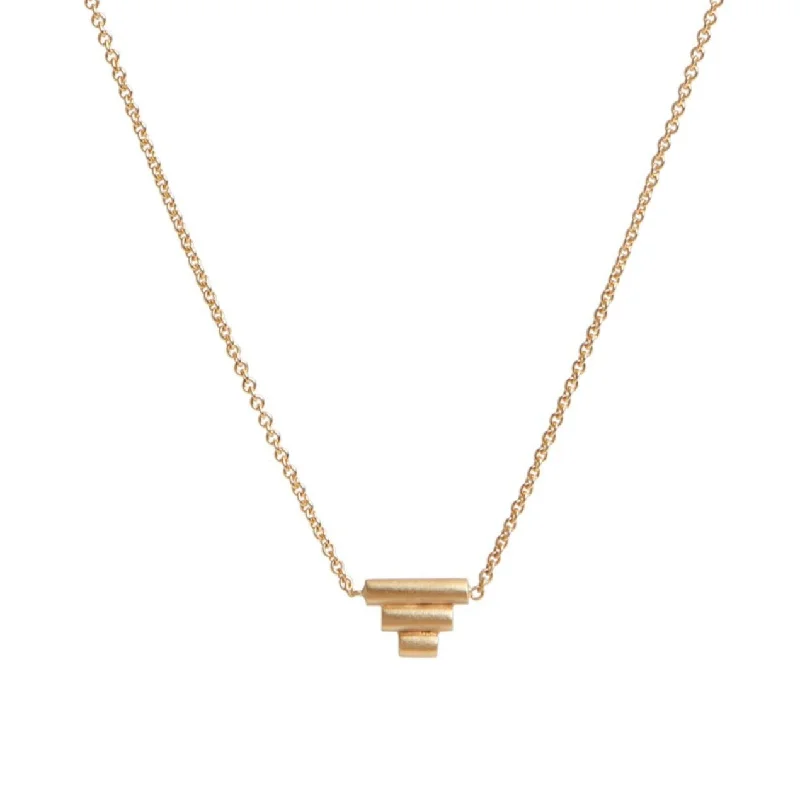 Women’s abstract necklace-<!--NK231--> ziggurat necklace