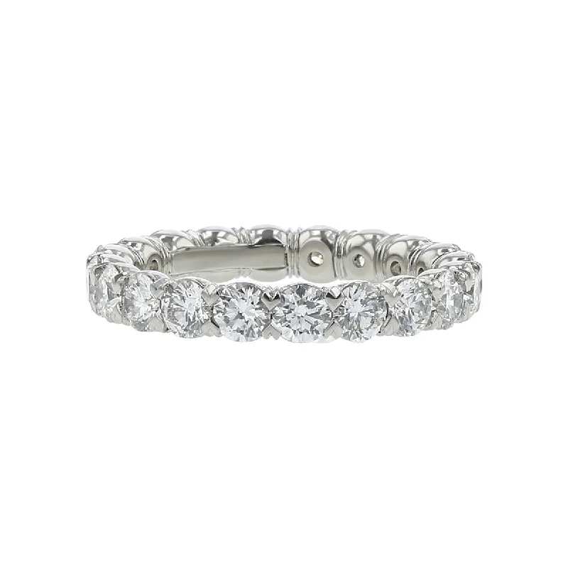 Women’s vintage engagement ring-FlushFit Prong-Set Diamond Eternity Band