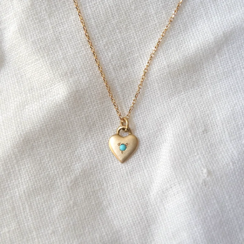 Women’s twisted gold necklace-Love Turquoise Necklace