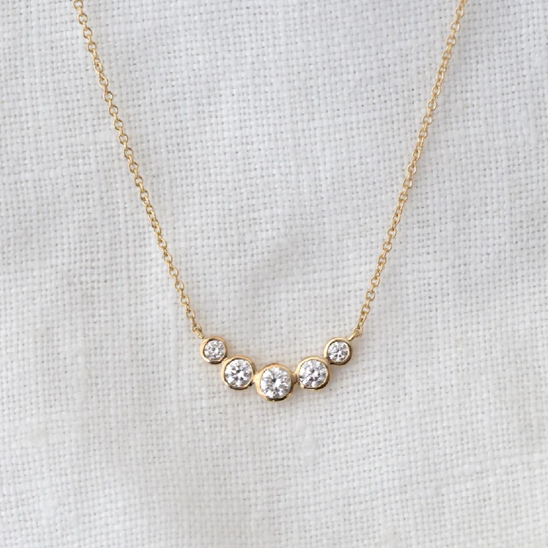 Women’s birthstone necklace-Diamond Wisp Necklace