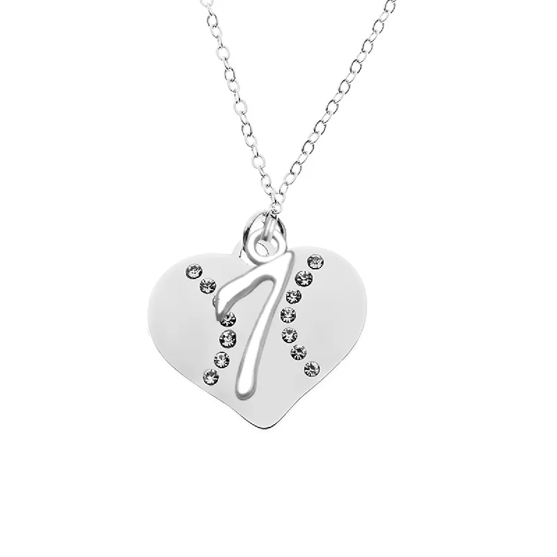 Women’s heart-shaped pendant necklace-Personalized Softball Necklace