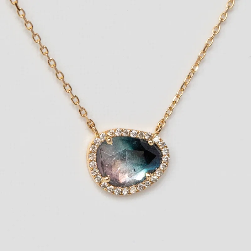 Women’s crystal necklace-Tourmaline Stella Necklace