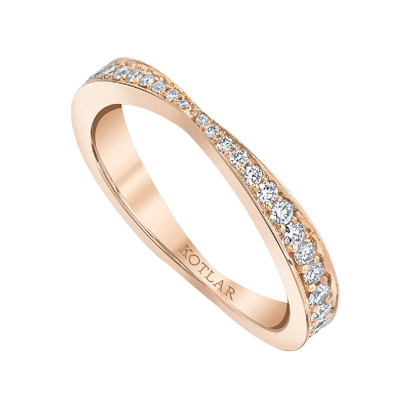 Women’s custom engagement ring-Artisan Pave Bloom Diamond Band