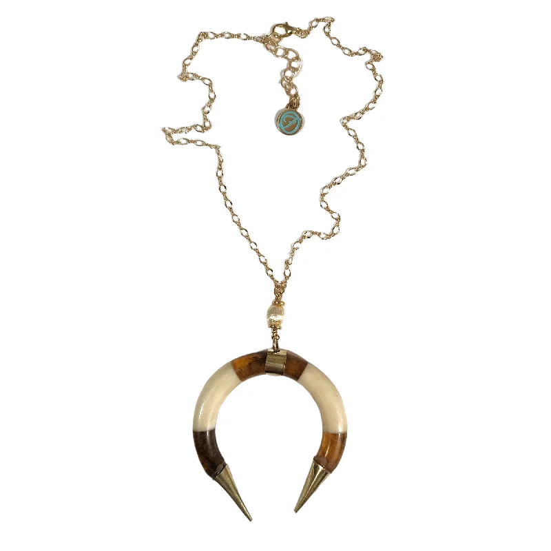 Women’s statement necklace-The Ash Acrylic Crescent Necklace Collection