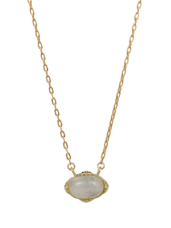 Women’s birthstone pendant necklace-PARIS NECKLACE MOONSTONE