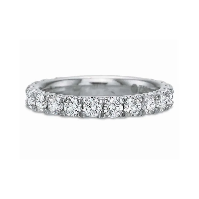 Women’s designer engagement ring-Comfort Fit Classic Diamond Eternity Band