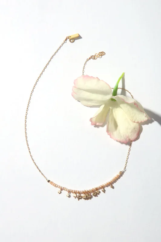 Women’s moonstone necklace-GARDEN CLUSTER NECKLACE