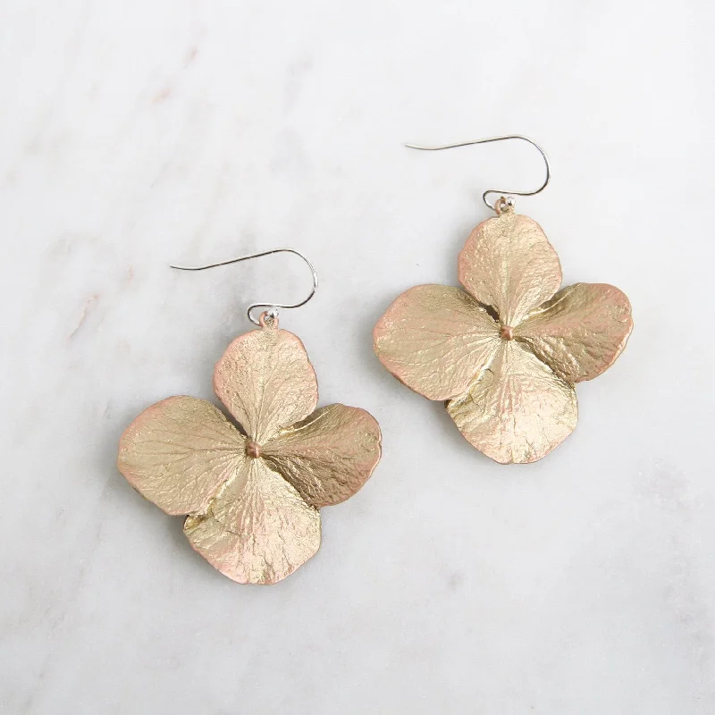 Women’s drop earrings-Hydrangea Large Drop Earrings