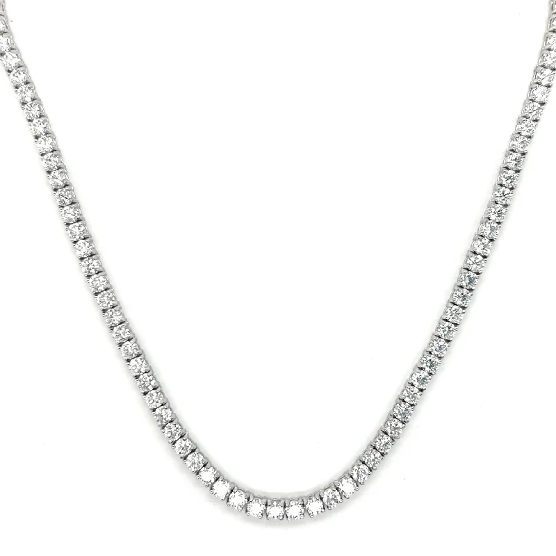 Women’s gemstone necklace-11 Pointer Diamond Tennis Necklace