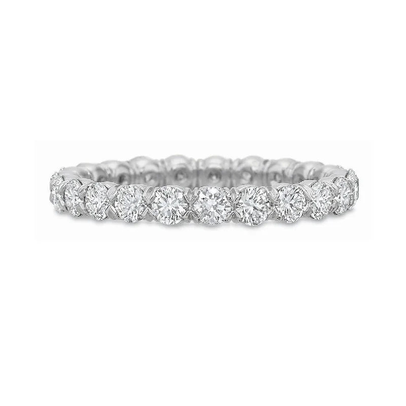 Women’s radiant-cut engagement ring-FlushFit Full Round Diamond Eternity Band