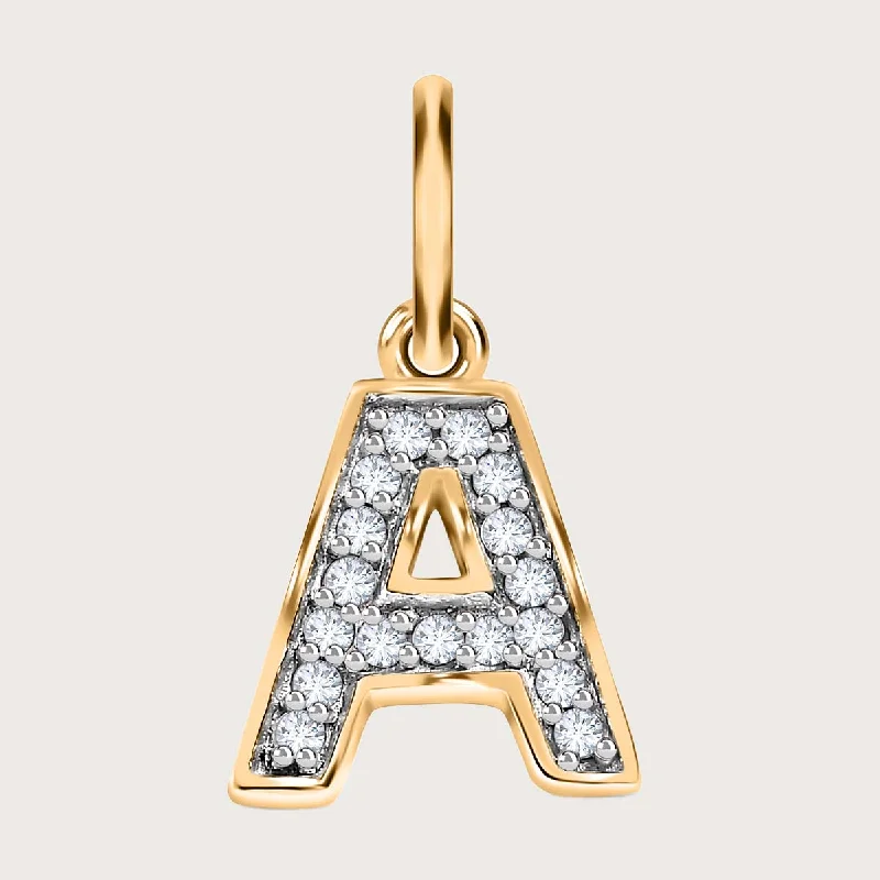 Women’s vintage necklace-Versa Diamond Alphabet Pendants