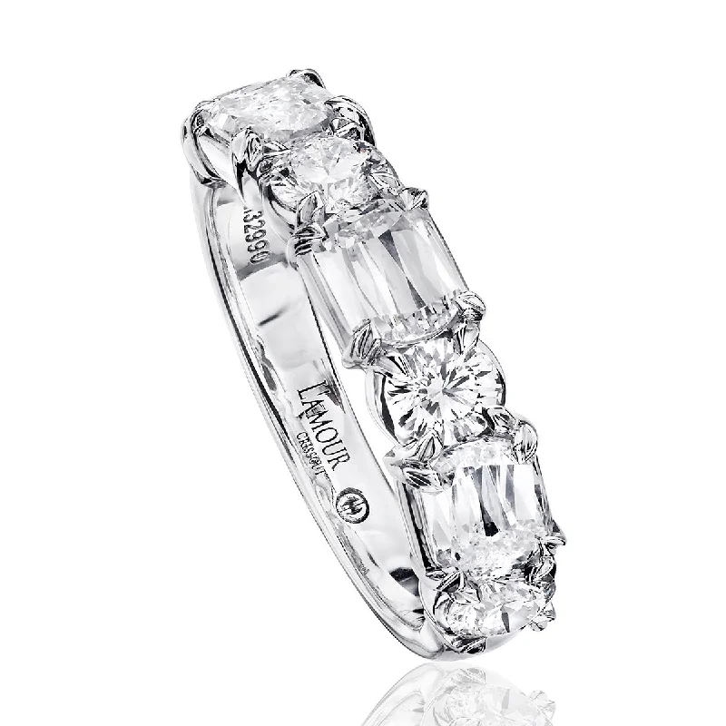 Women’s square engagement ring-L'Amour Crisscut Diamond Band