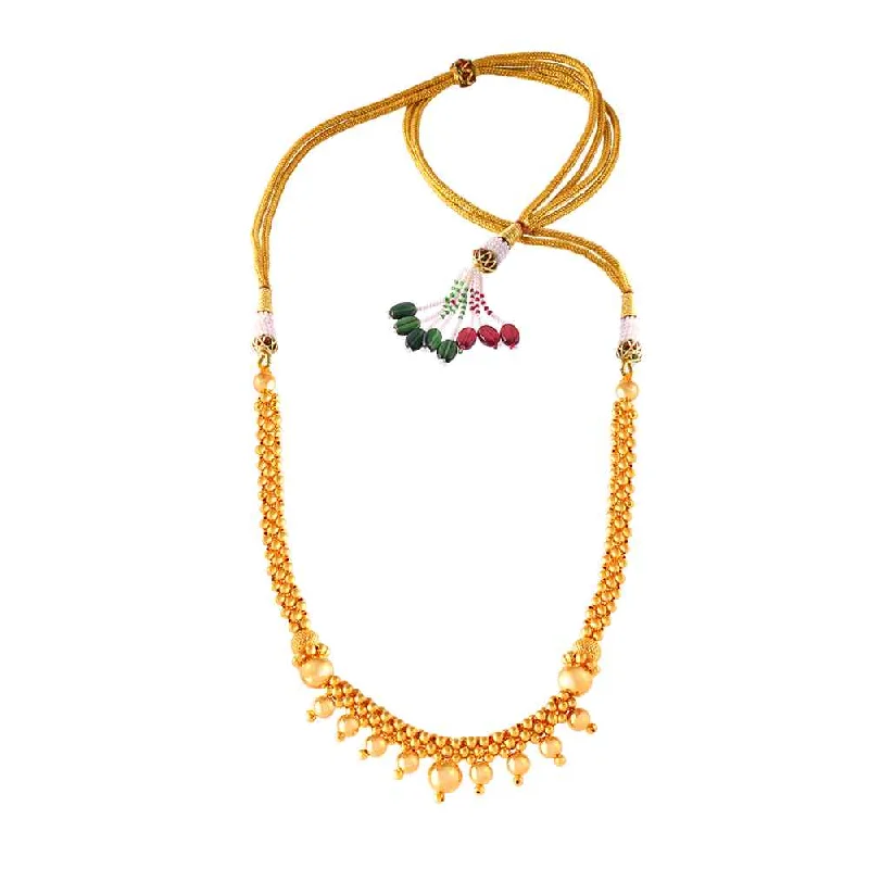 Women’s romantic necklace-Lightweight Gold Thusi Necklace For Women