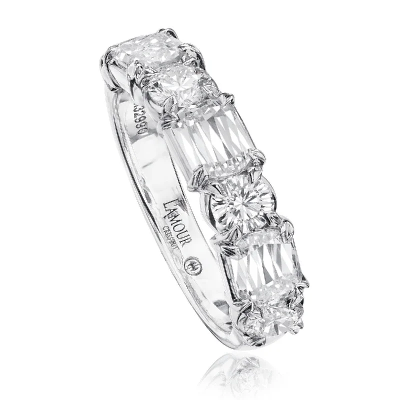 Women’s eternity engagement ring-L'Amour Crisscut Diamond Band