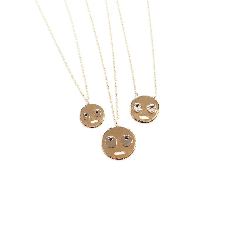 Women’s choker necklace-Eyeroll emoji necklace