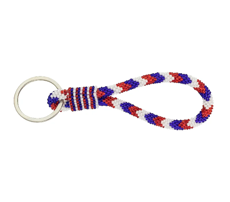 Women’s zodiac pendant necklace-Game Day Roll-On® Keychain <br> - Red, White & Blue