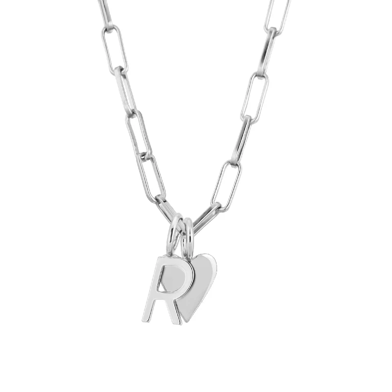 Women’s vintage necklace-Silver Cara Charm Necklace