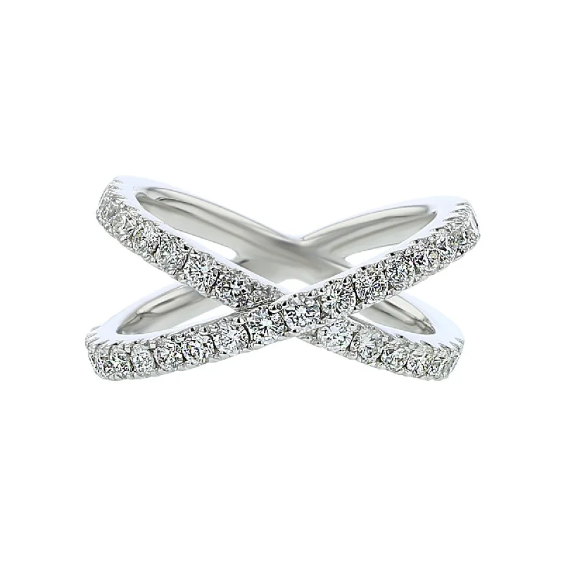 Women’s vintage engagement ring-Diamond Delicate X Ring