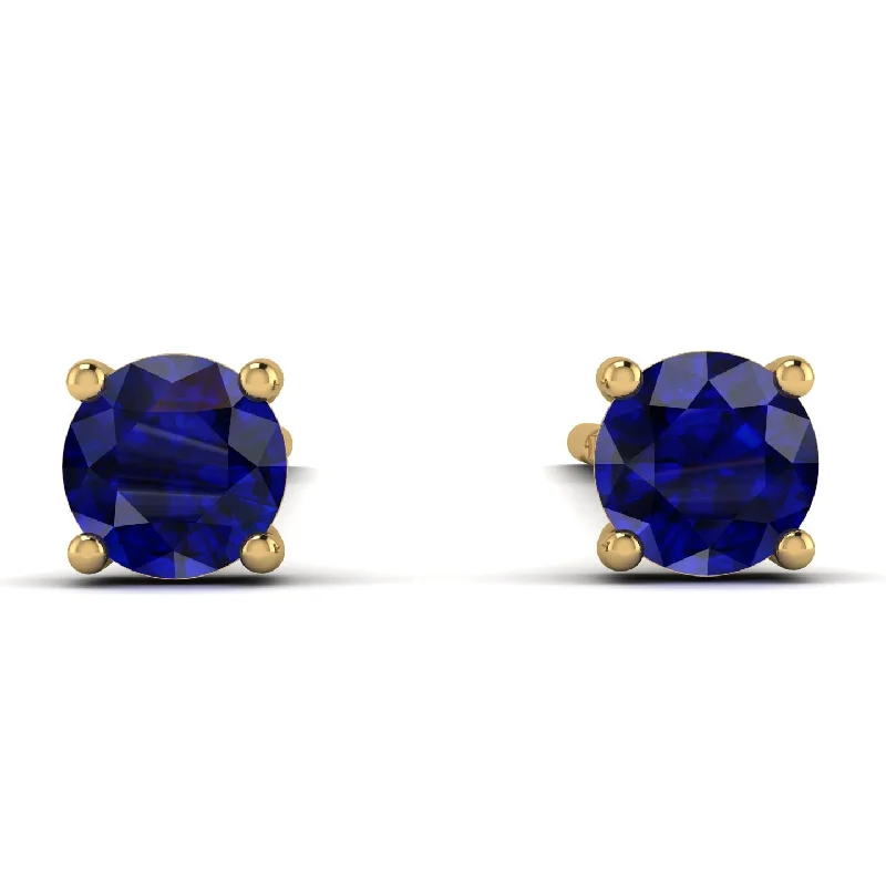 Women’s fashion earrings-Hanging Sapphire Earrings - Milani No. 13