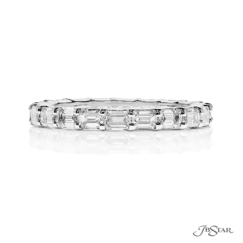 Women’s emerald-cut engagement ring-Emerald-cut Diamond East-West Eternity Band