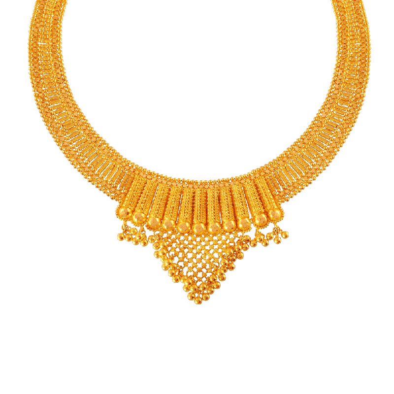 Women’s butterfly pendant necklace-P.c. Chandra Jewellers 22KT Yellow Gold Necklace For Women