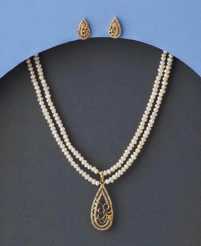 Women’s twisted necklace-Trendy Real Pearl Necklace Set